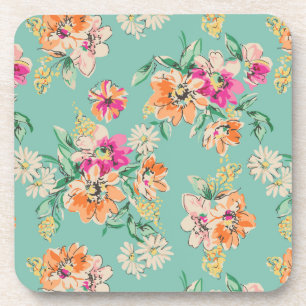 Posavasos Estampado de flores brillante del bosquejo