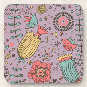 Posavasos Estampado de flores elegante con las flores