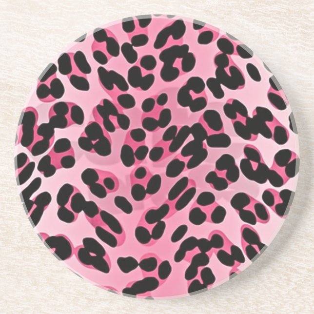 Posavasos Estampado de Guepardo Rosa RAB Rockabilly (Frente)