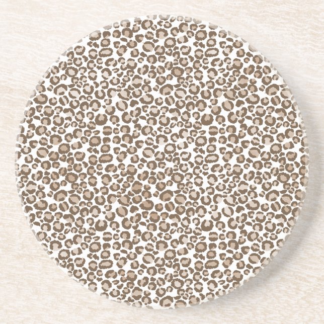Posavasos Estampado de leopardo marrón (Frente)