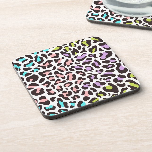 Posavasos Estampado de leopardo pastel (Lado Izquierdo)
