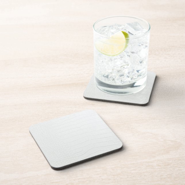 Posavasos Estampado de piel de cocodrilo blanco (Lado Derecho)