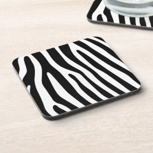 Posavasos Estampado de rayas cebra blanco y negro + tus idea