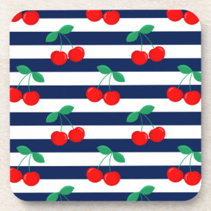 Posavasos Estampado de Rayas de Cereza – Regalo y Decoración