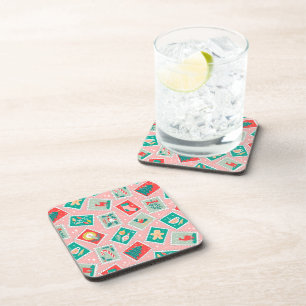 Posavasos Estampillas de retro Navidades