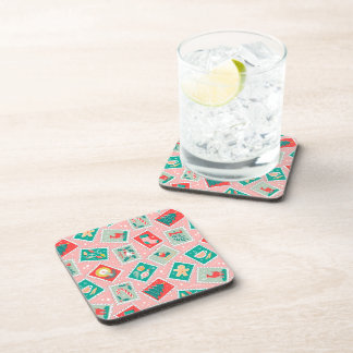 Posavasos Estampillas de retro Navidades