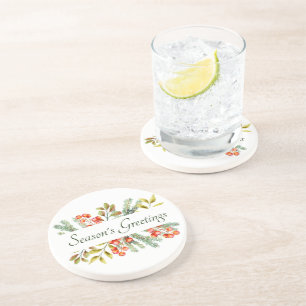 Posavasos Estandarte botánico personalizado de vacaciones po