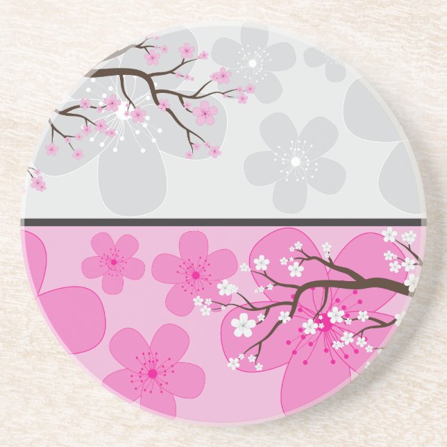 Posavasos Estandartes de Flor de Cerezo (Frente)