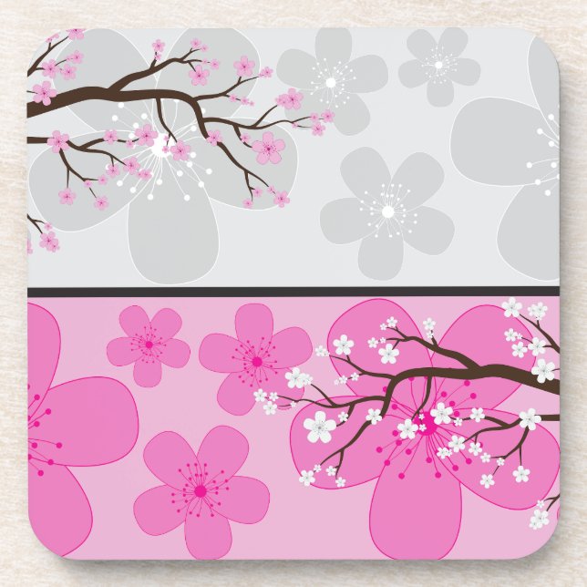 Posavasos Estandartes de Flor de Cerezo (Frente)