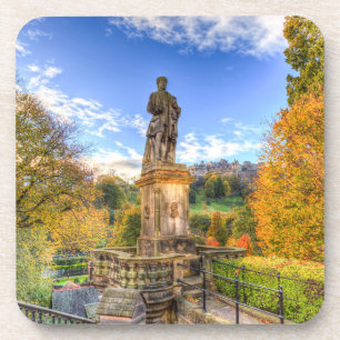 Posavasos Estatua Allan Ramsey Y Castillo De Edimburgo