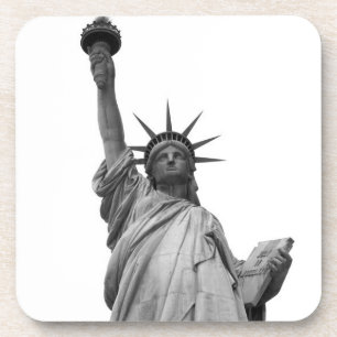 Posavasos Estatua blanca y negra de la libertad