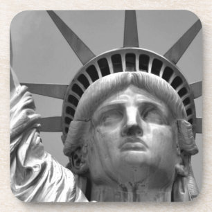 Posavasos Estatua blanca y negra de la libertad de Nueva Yor