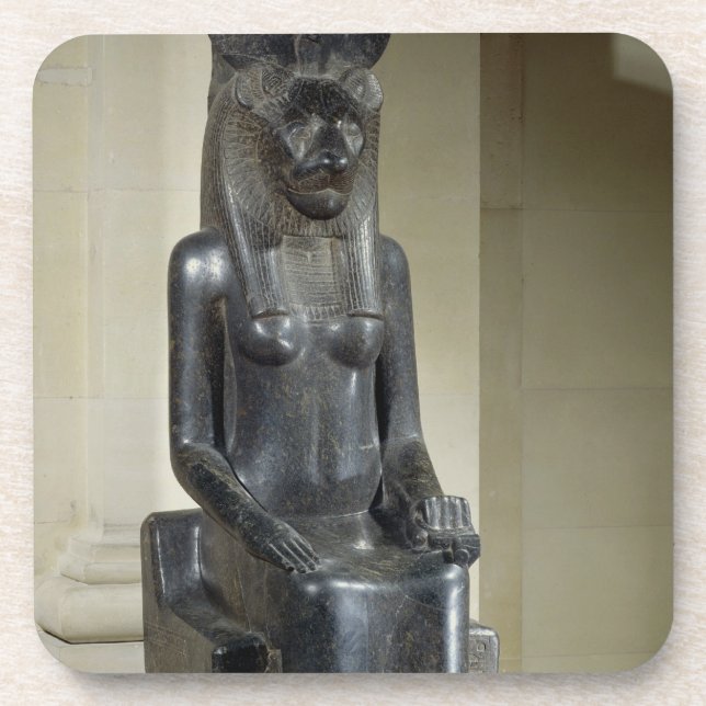 Posavasos Estatua de la diosa león-dirigida Sekhmet, del th (Frente)