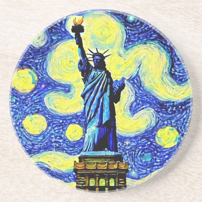 Posavasos Estatua De La Libertad De Nueva York (Frente)