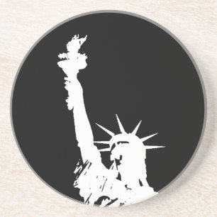 Posavasos Estatua de la Libertad de Silhouette