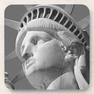 Posavasos Estatua de la libertad en blanco y negro