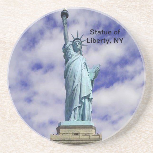 Posavasos Estatua de la Libertad, Isla Ellis, Nueva York (Frente)