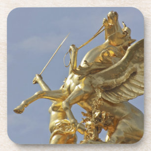 Posavasos Estatua de Pegasus en el puente Pont Alejandro III