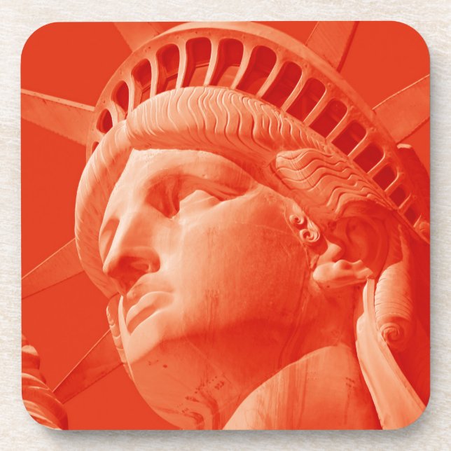Posavasos Estatua Roja de la Libertad (Frente)