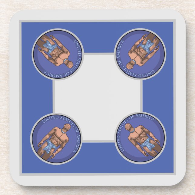 Posavasos Estatuas oficiales de Estados Unidos (Frente)