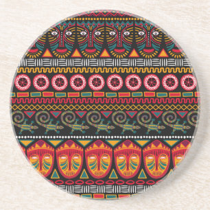 Posavasos Estilo Africano: Decorativo Patrón Delicioso.