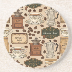 Posavasos Estilo de café retro vintage