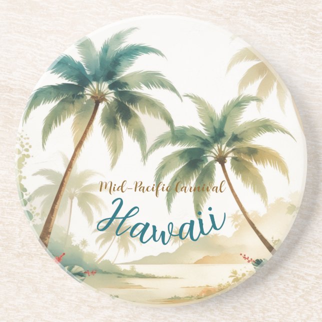 Posavasos Estilo de época Hawai Viajes Honolulu (Frente)