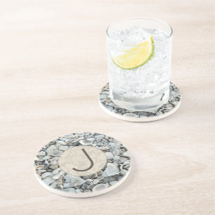Posavasos Estilo de Monograma de Conchas de Costa