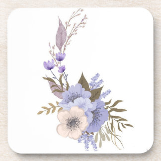 Posavasos Estilo floral boutique púrpura