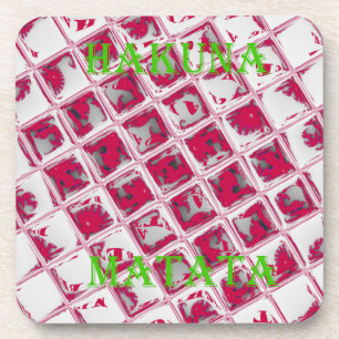 Posavasos Estilo Hakuna Matata Rojo