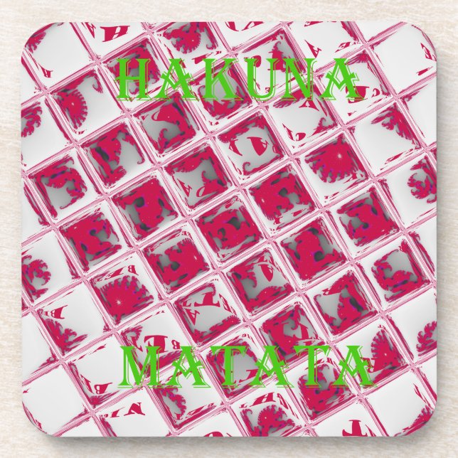 Posavasos Estilo Hakuna Matata Rojo (Frente)