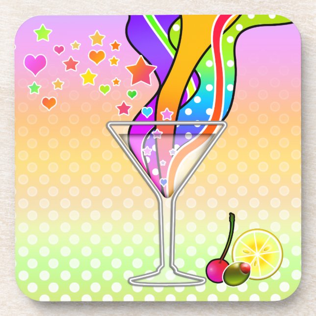 POSAVASOS ESTILO MARTINI DEL ARTE POP DE LOS AÑOS 60 (Frente)