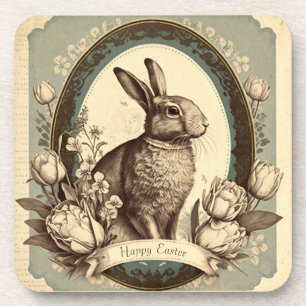 Posavasos Estilo Vintage Semana Santa Primavera Bunny Plásic