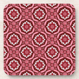 Posavasos Estiloso patrón floral de Boho - Conjunto de 6