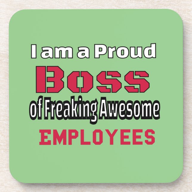 Posavasos Estoy orgulloso de ser el jefe de terribles emplea (Frente)