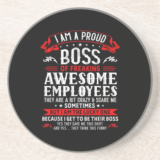 Posavasos Estoy Orgulloso Jefe De Fu, Impresionantes Emplead (Frente)