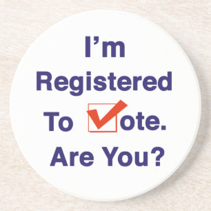 Posavasos Estoy Registrado para Votar 2024