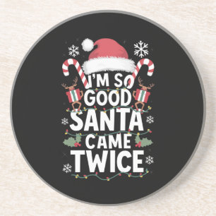 Posavasos Estoy Tan Bien Santa Vino Dos Veces Santa Navidad 