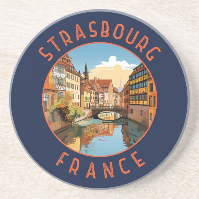 Posavasos Estrasburgo Francia Viaje al arte (Frente)