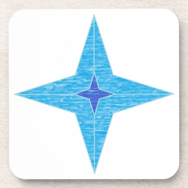 Posavasos Estrella azul (Frente)