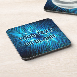 Posavasos Estrella azul tallada