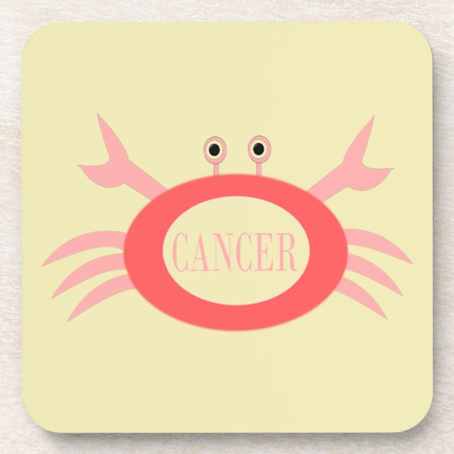 Posavasos Estrella de Cáncer Firma Ataques De Cangrejo (Frente)