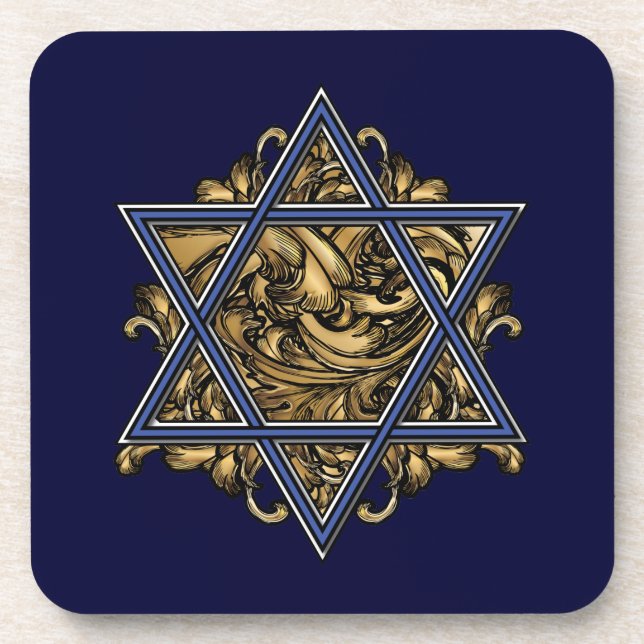 Posavasos Estrella de David Gold (Frente)