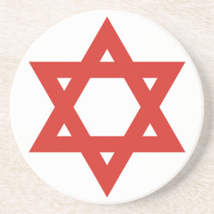 Posavasos Estrella de David roja, bandera de Israel
