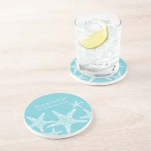 Posavasos Estrella de Mar Azul Acuático Casa de Playa Famili
