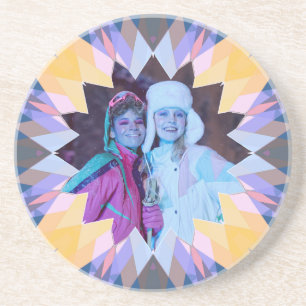 Posavasos Estrella de Navidad personalizada con foto en mora