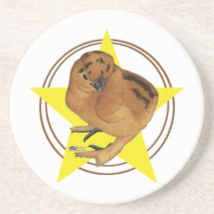 Posavasos Estrella de pollo rojo Silkie