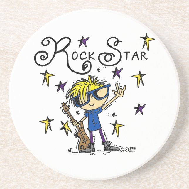 Posavasos Estrella de rock de Blond Boy (Frente)