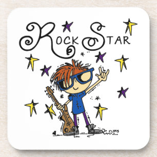Posavasos Estrella del rock del muchacho del Redhead