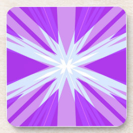 Posavasos Estrella festiva de Navidades blancos morados